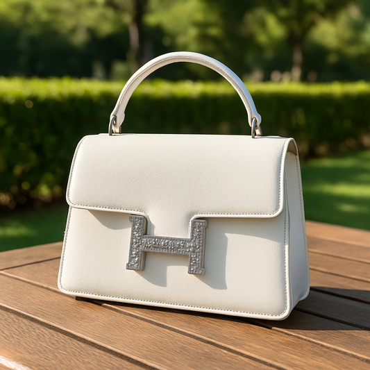 Elegant Structured Top-Handle Bag